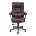 Alera Birns High-Back Task Chair, Up to 250 lb, 18.11" to 22.05" Seat Height, Brown Seat/Back, Chrome Base ALEBN41B59